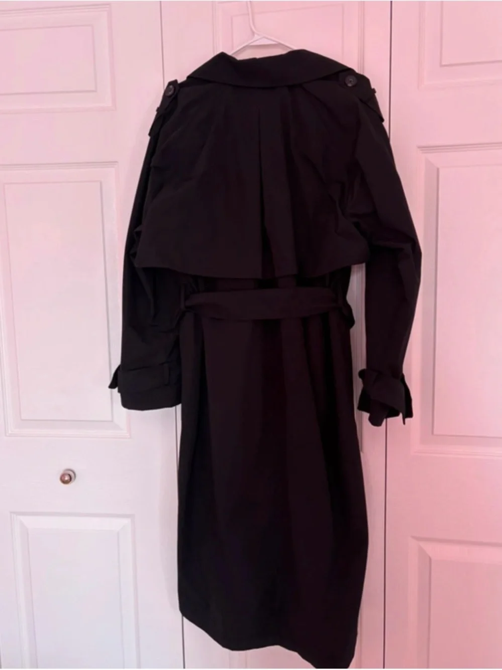 Abercrombie and Fitch Classic Black Trench Coat - Picture 3 of 15